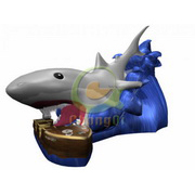hot sale used inflatable shark slides
